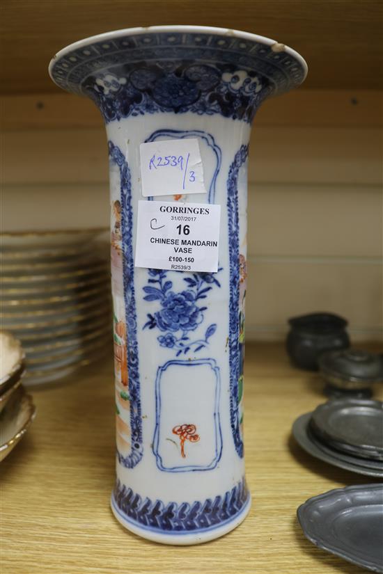 A Chinese Mandarin vase, 18th century